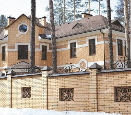 Облицовочный кирпич Железногорский полуторный утолщенный 1,4 НФ Солома гладкий